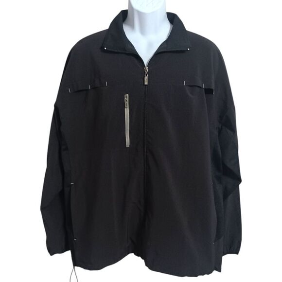 PING Collection Mens Jacket M Windbreaker Black Full Zip Golf Rain Lightweight. - Picture 13 of 13